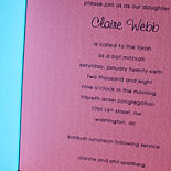 Claire: Flat printed folder with die-cut