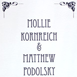 Mollie and Matthew: digitally printed program with art deco style type