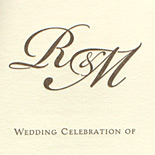 Ronit and Michael: letterpress wedding program