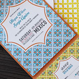 Megan and Sergio: the patterns and colors of Mexico infuse this invitation with a festive flair