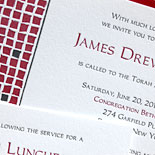 James: letterpressed Bar Mitzvah invitation
