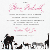 Central Park Zoo: wedding invitations exclusively from PostScript Brooklyn