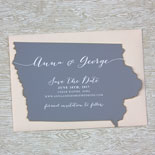 Anna and George - A die cut save the date you won't forget