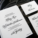 Hilary and Konstantine - An absolutely elegant black and white invitation suite