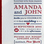 Amanda and John: Custom show print inspired two color letterpress 
