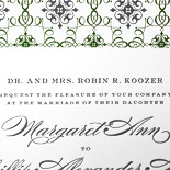 Margaret and Phillip: 1 color letterpress with patterned liner