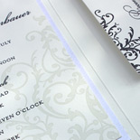Allison and Adam: letterpressed in 2 colors with metallic pocket folder