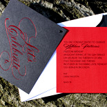 Kathleen: festive birthday party with red foil and grommeted layer