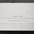 Rose: lovely dual language Baptism announcement with rose motif