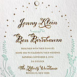Jenny and Ben: gold foil and floral letterpress design