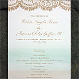 Robin and Thomas: a glorious take on our Sutton Place suite from PostScript Brooklyn incorporating an ombré wash on the digital pieces to compliment the letterpress invitation