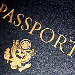 Custom multi-layered letterpress folder passport Bar Mitvah invitation